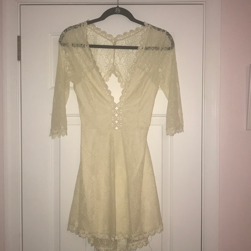 Cream Lace Dress